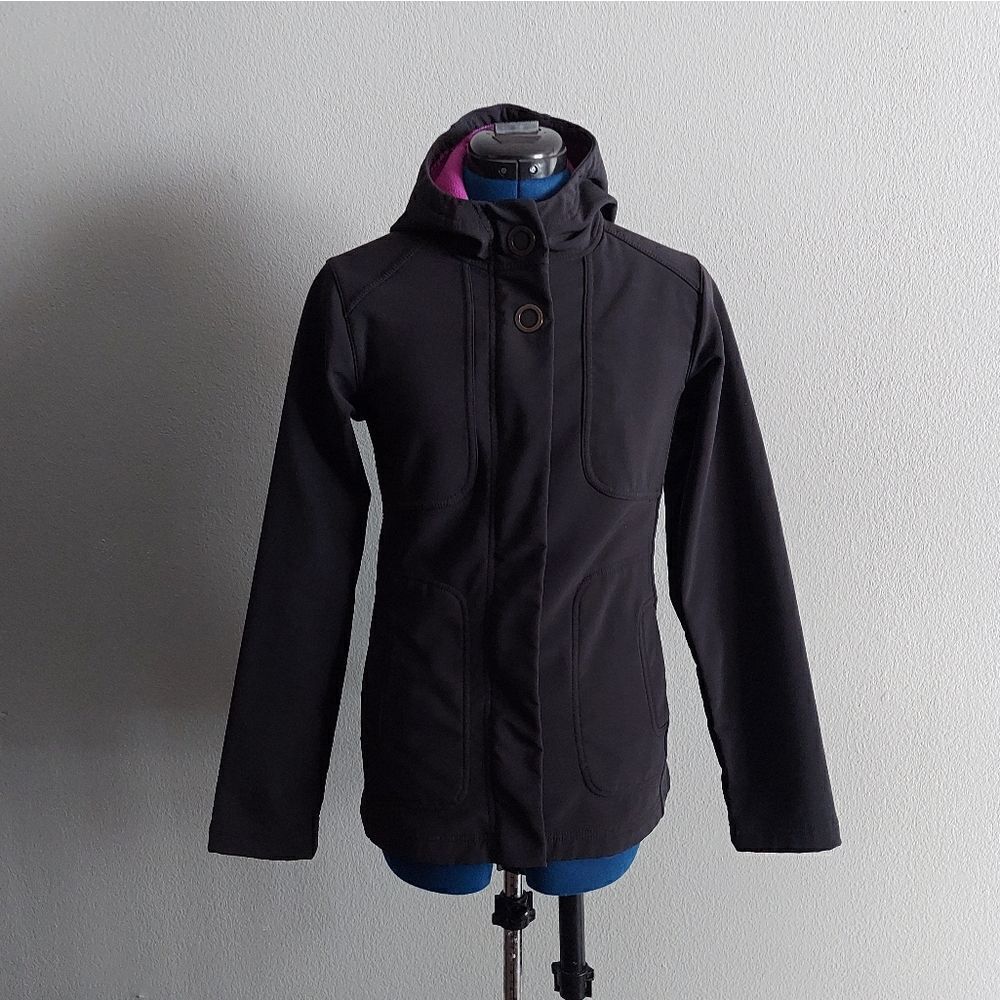 Lucy Activewear Women’s Black Fleece Lined Rain Jacket sz XS